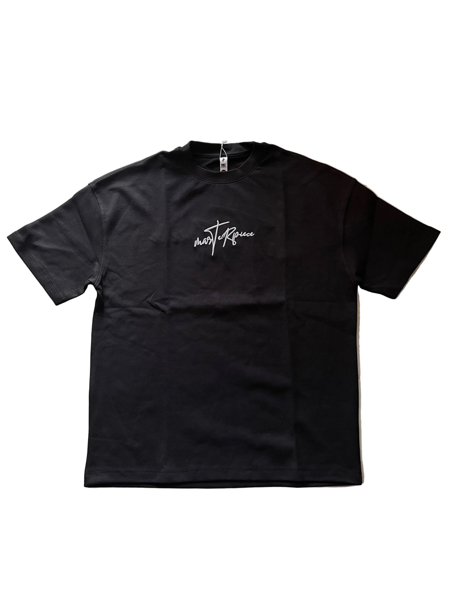 Loose Oversized Heavy jersey Embroidered Black T-Shirt