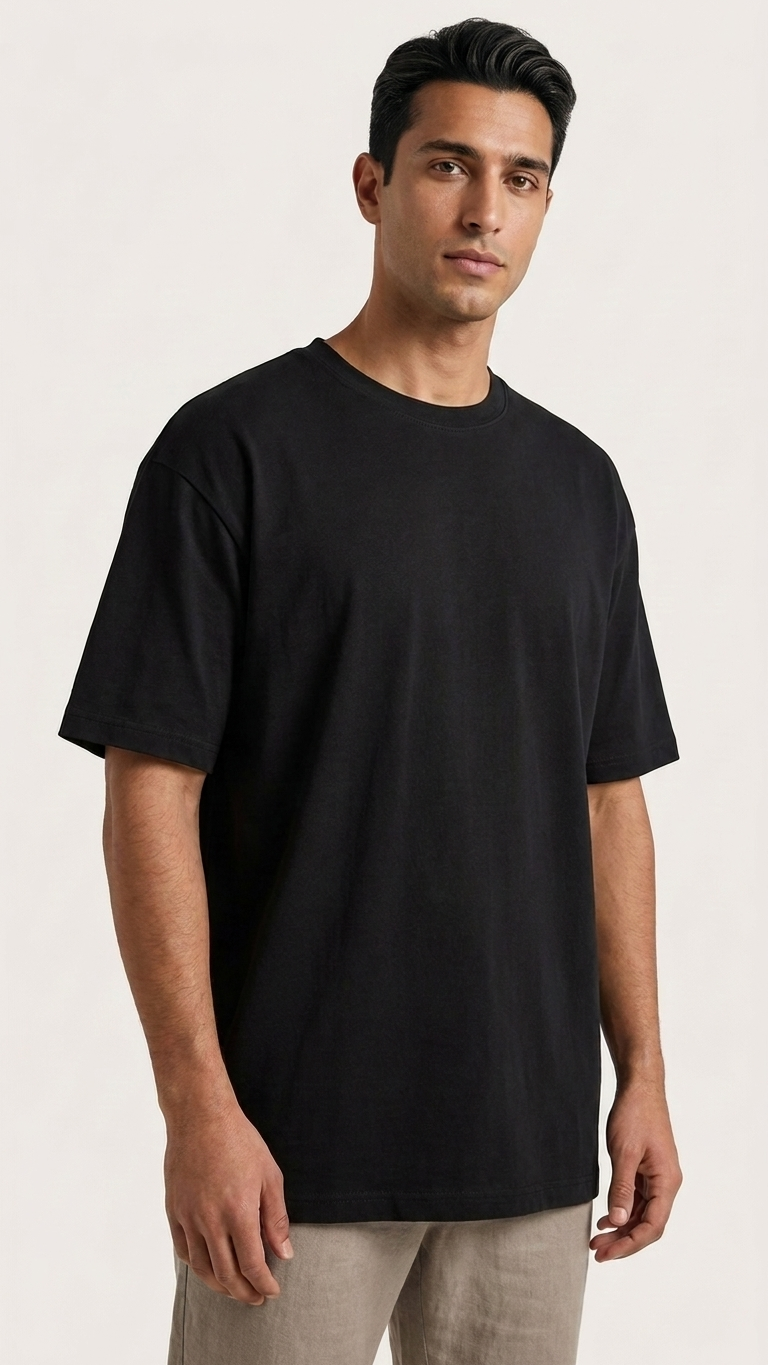 Loose Oversized Basic Black T-shirt