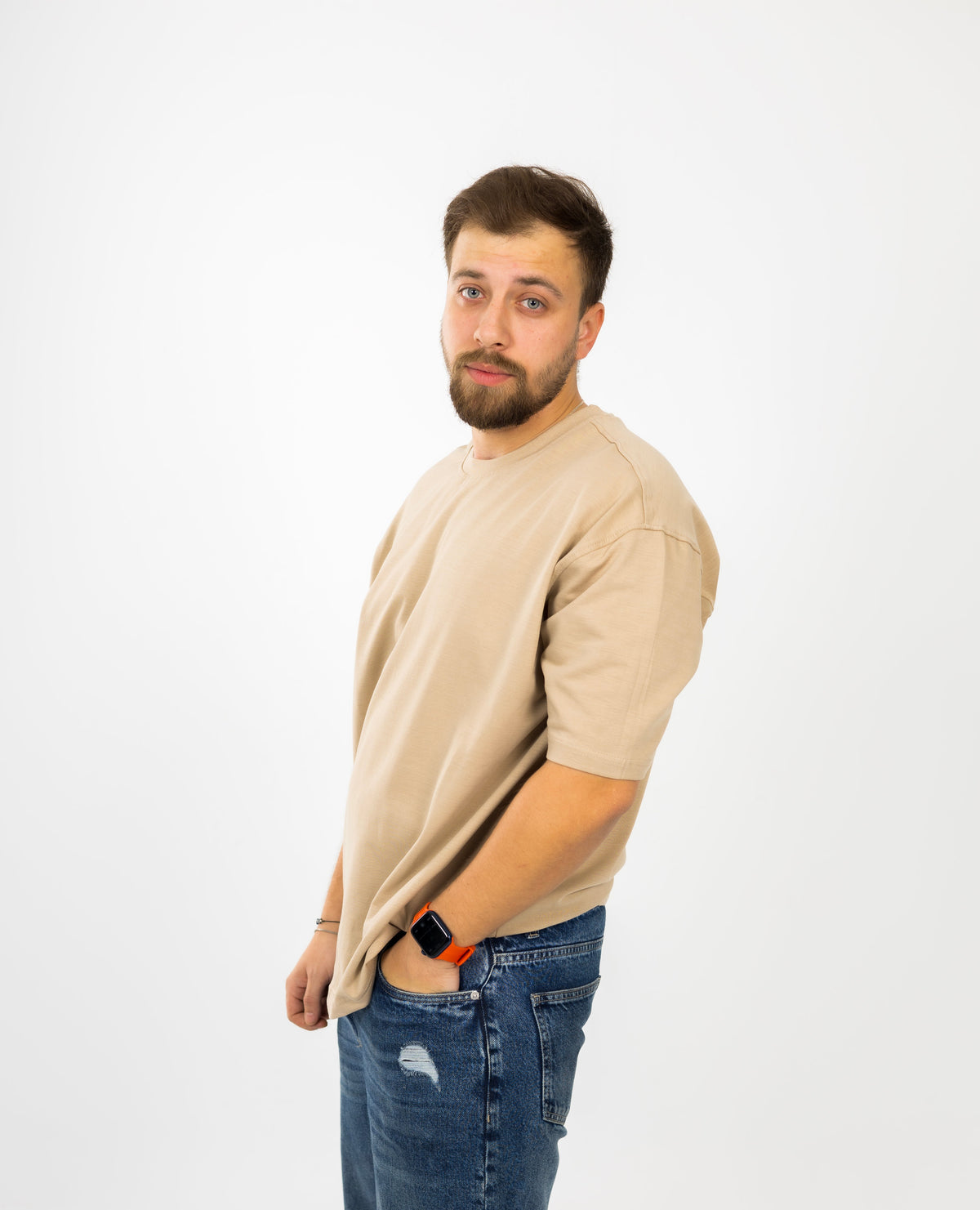 Loose Solid Baige Tshirt