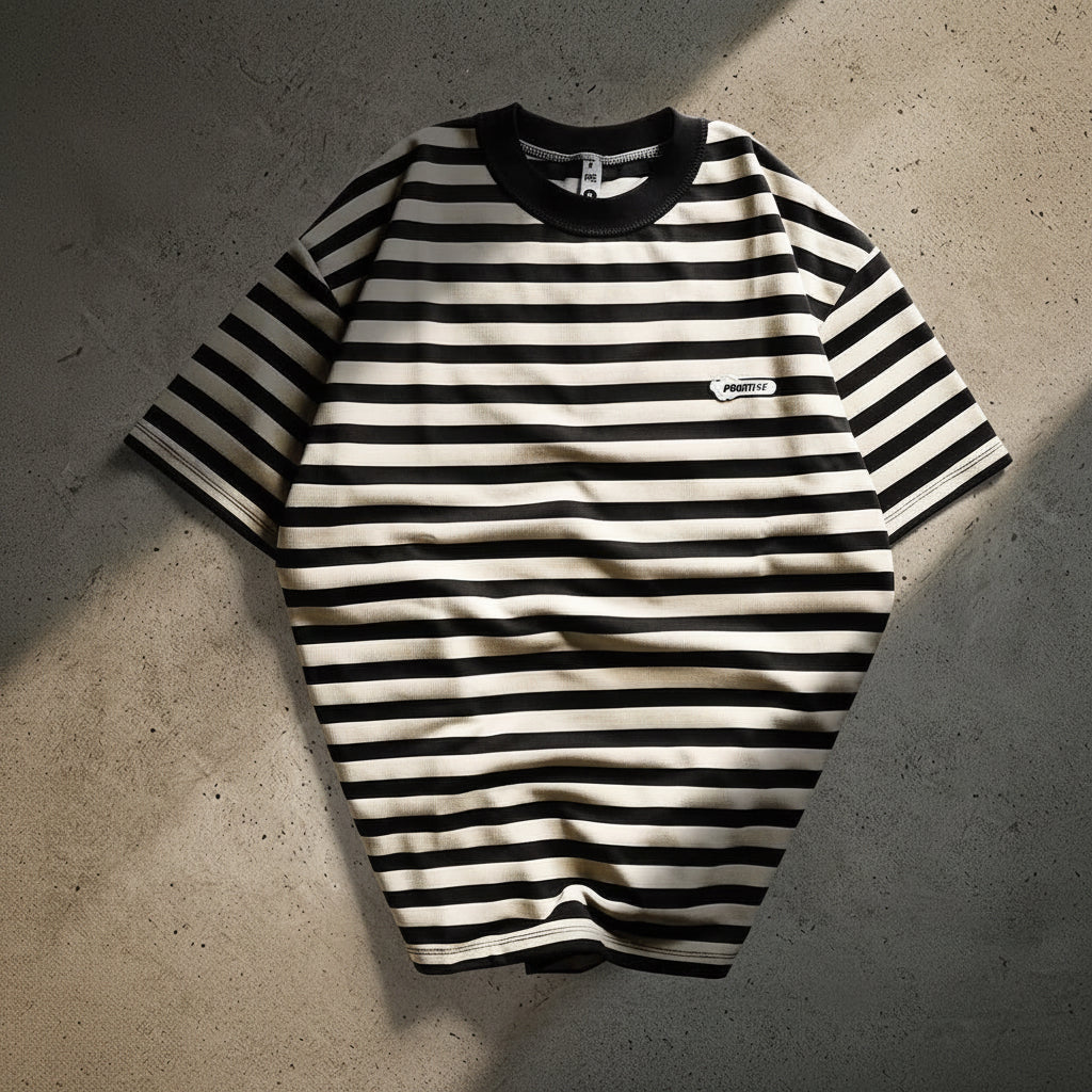 Loose Oversized Black Stripes T-shirt