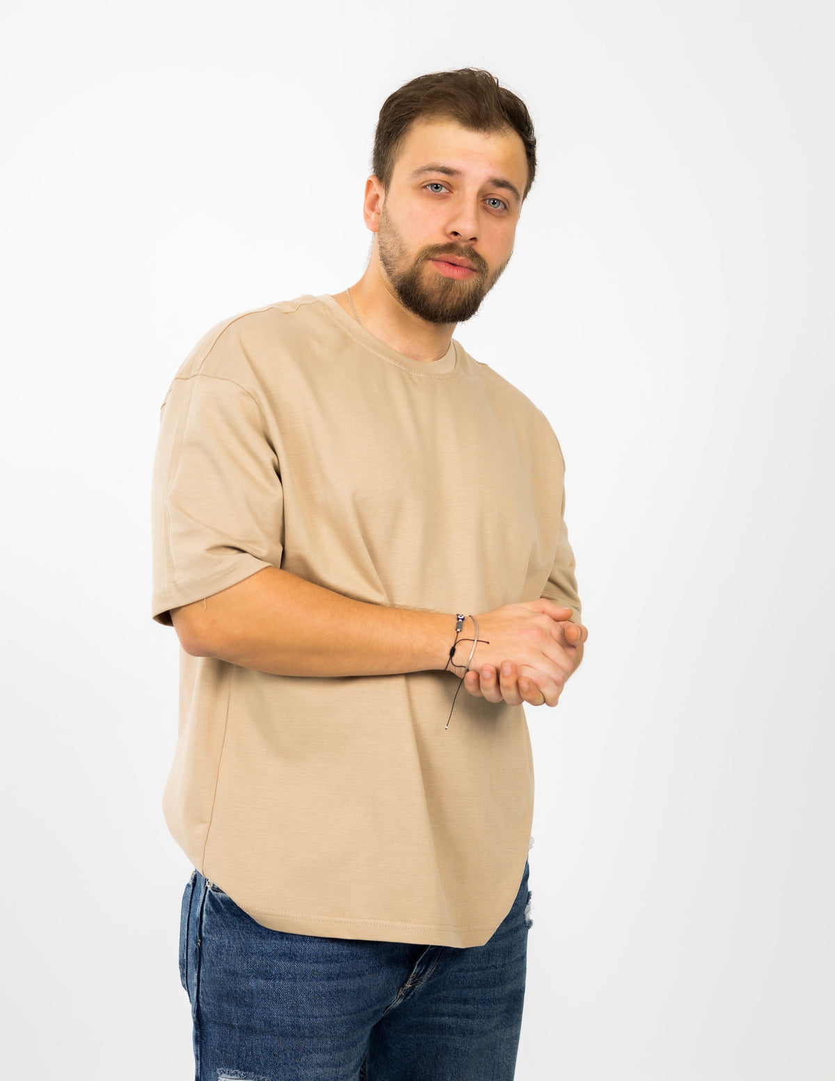 Loose Solid Baige Tshirt