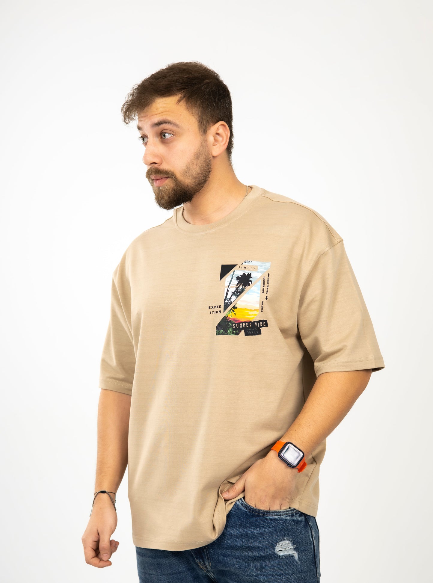 Loose Basic Oversize T-shirt Summer Vibes