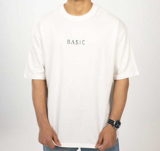 Loose Off White Printed (BASIC) Tshirt