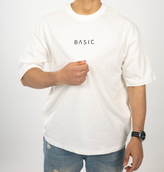 Loose Off White Printed (BASIC) Tshirt